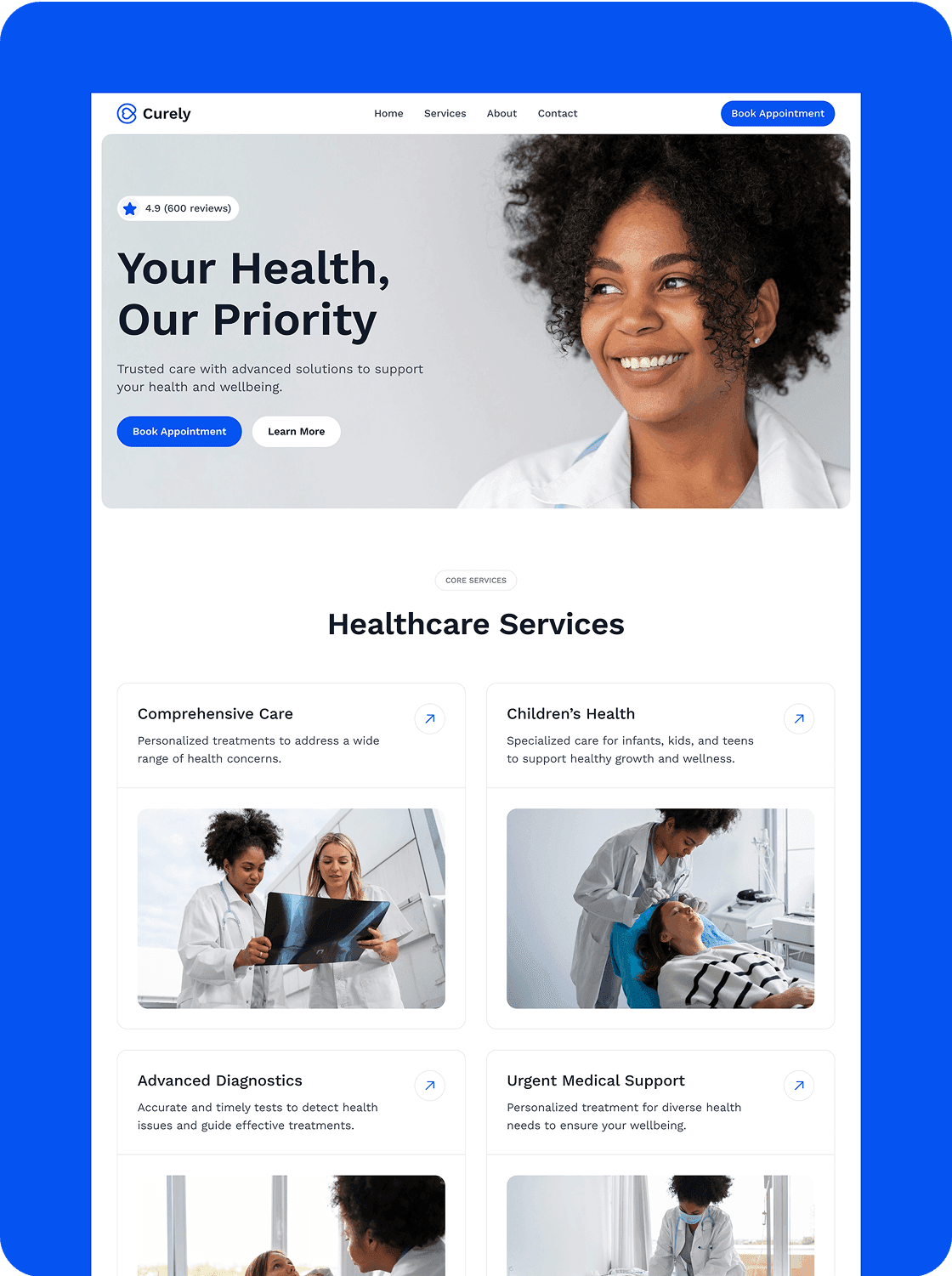 Curely  template preview